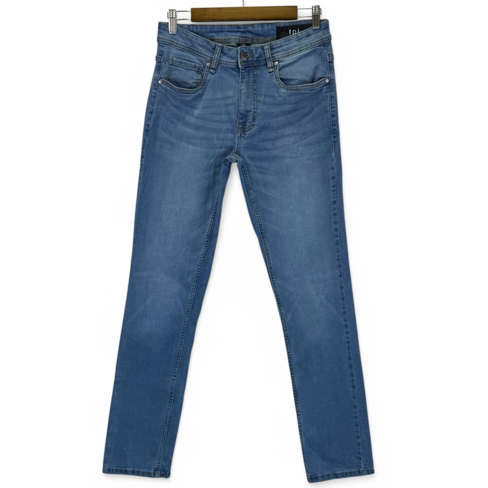 tpj The Perfect Jean Slim Fit Stretch Men's Light Blue Denim Jeans Size 28x32